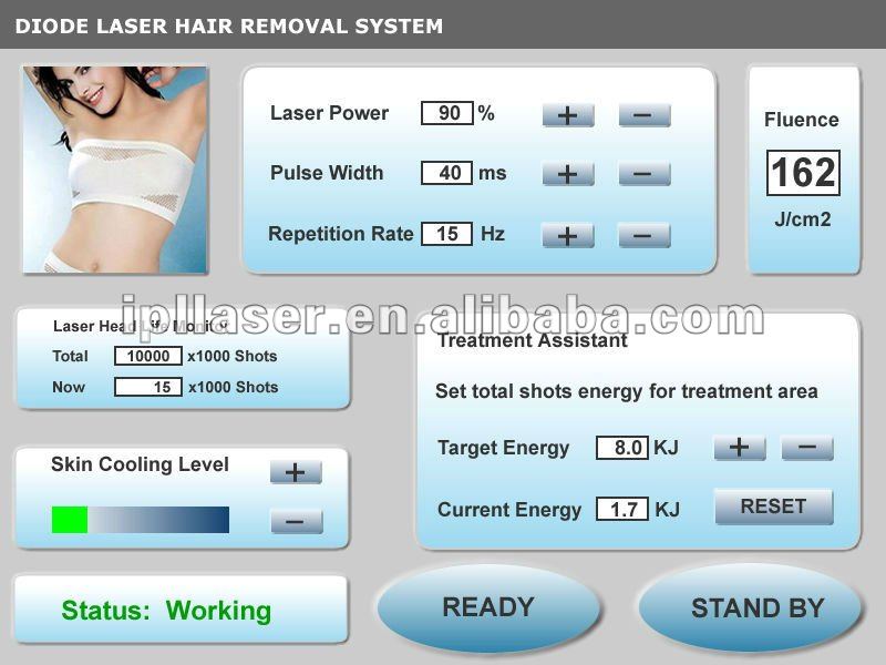Laser a diodi permanente a semiconduttore di riduzione dei capelli di Ipl del portatile